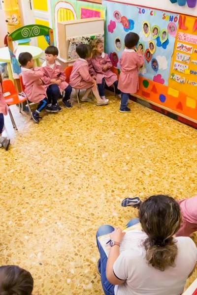 Attività di gruppo della scuola dell'infanzia